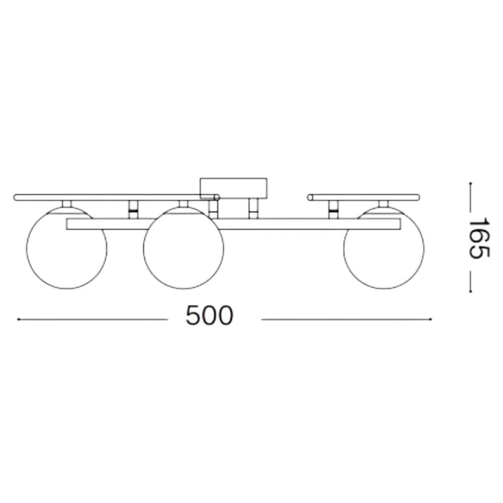 Plafoniere Moderne-Ideal Lux plafoniera moderna atlas pl3 nera