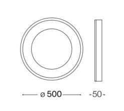 Plafoniere Moderne-Ideal Lux planet pl d50 plafoniera nera 3000k da interni
