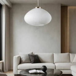 Lampadario Camera Da Letto-Ideal Lux plisse sp1 d35 lampadario per camera da letto in vetro bianco