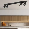 Plafoniere Moderne-Ideal Lux profilo pl4 plafoniera con faretti led orientabili nero