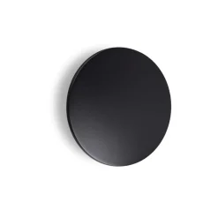 Applique Da Esterno-Ideal Lux punto ap d24 applique led 12w 3000k tonda nera ip54