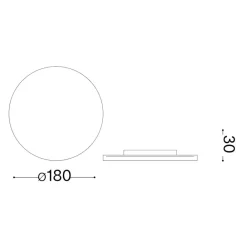 Applique Da Esterno-Ideal Lux punto ap d18 applique per esterni 9w 3000k nero