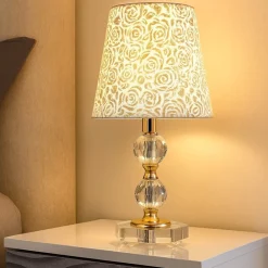 Abat Jour-Ideal Lux queen tl1 small abat-jour da comodino di cristallo classica