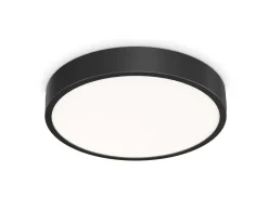 Plafoniere Bagno-Ideal Lux ray pl d60 plafoniera da bagno led 3000k 4000k nera ip44