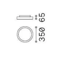 Plafoniere Bagno-Ideal Lux ray pl d30 plafoniera da bagno led 13w 3000k 4000k bianca ip44