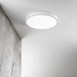Plafoniere Bagno-Ideal Lux ray pl d40 plafoniera da bagno led 26w 3000k 4000k bianca ip44