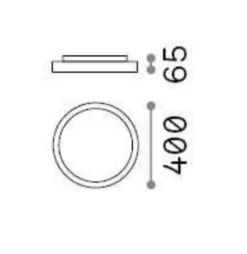 Plafoniere Bagno-Ideal Lux ray pl d40 plafoniera da bagno led 26w 3000k 4000k bianca ip44