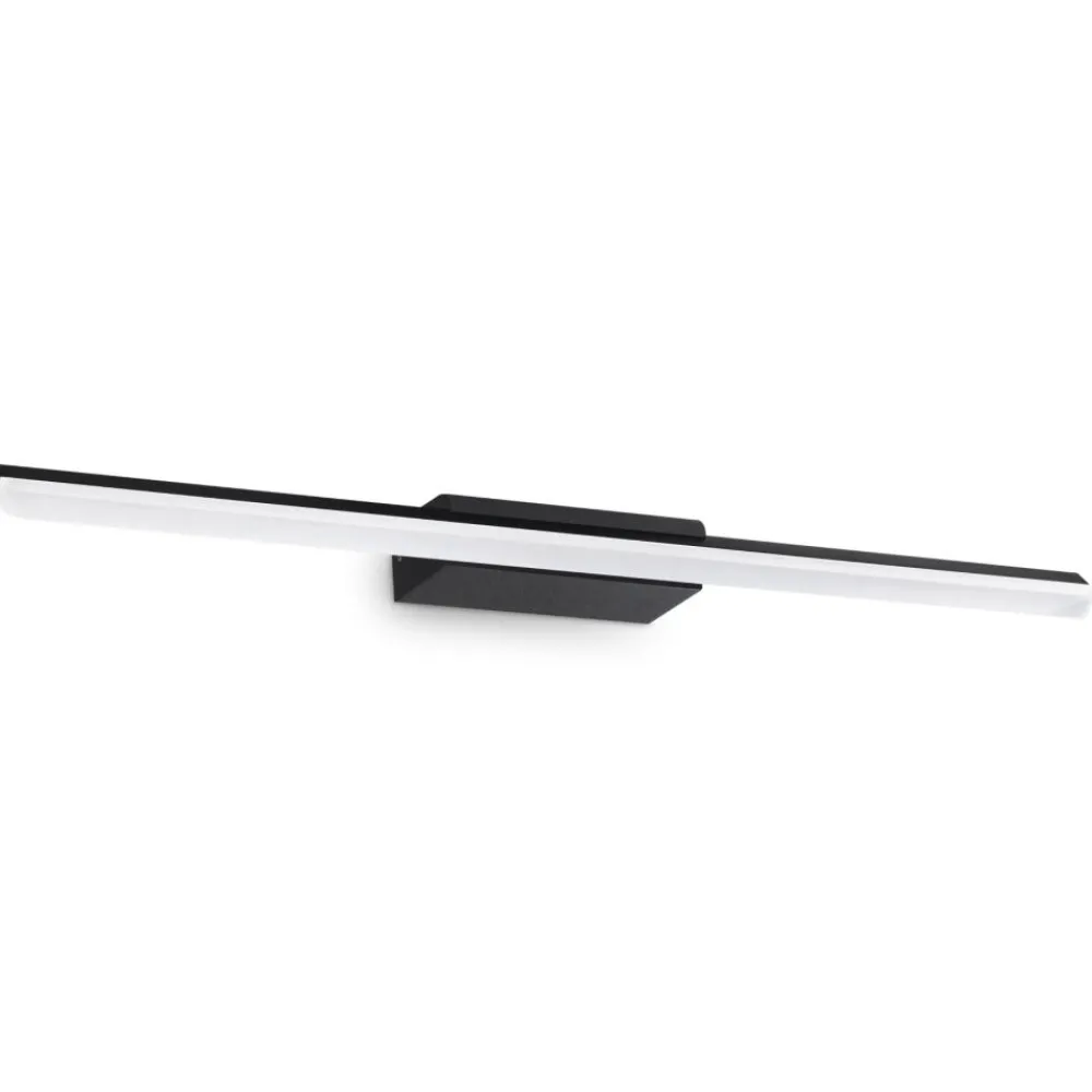 Applique Da Bagno-Ideal Lux riflesso ap d62 applique da bagno nera led 16w 3000k