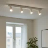 Plafoniere Moderne-Ideal Lux rudy bianco gu10 7w 3000k lampada da soffitto con 4 faretti led