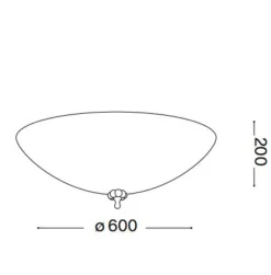 Plafoniere Moderne-Ideal Lux shell pl6 plafoniera per camera da letto rotonda di cristallo trasparente
