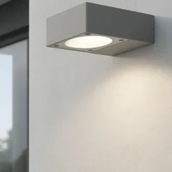Applique Da Esterno-Ideal Lux sirio ap1 applique da esterno grigio ip65