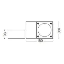 Applique Da Esterno-Ideal Lux sirio ap1 applique da esterno grigio ip65