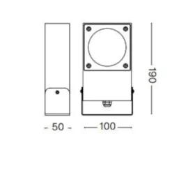 Faretti Da Esterno-Ideal Lux sirio pr1 faretto per esterno giardino marrone ip65