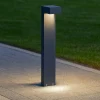 Lampioni Da Giardino-Ideal Lux sirio pt2 lampioncino 60cm da giardino ip44 antracite moderno
