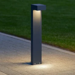 Lampioni Da Giardino-Ideal Lux sirio pt2 lampioncino 60cm da giardino ip44 antracite moderno