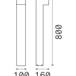 Lampioni Da Giardino-Ideal Lux sirio pt2 lampione da esterno nero 80cm