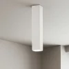 Faretti Da Soffitto-Ideal Lux sky pl1 h40 faretto da soffitto bianco squadrato
