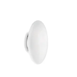Applique Da Parete-Ideal Lux smarties ap1 applique sfera schiacciata vetro bianco