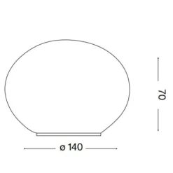 Abat Jour-Ideal Lux smarties tl1 d14 abat-jour da comodino camera da letto 14cm