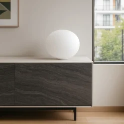 Lampade Da Tavolo-Ideal Lux smarties tl1 d40 lampada da tavolo 40 cm sfera vetro