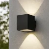 Applique Da Esterno-Ideal Lux snif square applique cubo nero per esterno