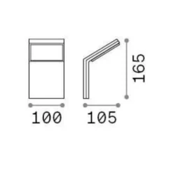 Applique Da Esterno-Ideal Lux style ap 3000k applique da esterno marrone