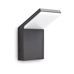 Applique Da Esterno-Ideal Lux style pa applique illuminazione per esterno antracite led 9w 4000k