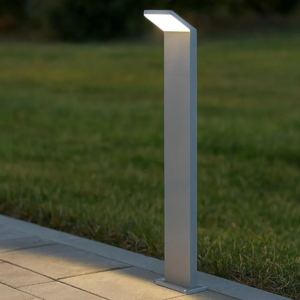 Lampioni Da Giardino-Ideal Lux style pt h100 lampione da esterno grigio led 9w 3000k