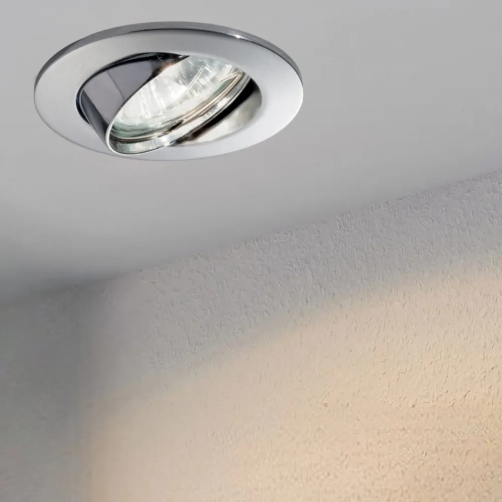 Faretti Da Incasso-Ideal Lux swing fi box 3 faretti orientabili da incasso a soffitto cromo