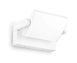 Applique Da Esterno-Ideal Lux swipe ap applique da esterno bianca orientabile led 20w 3000k