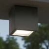 Faretti Da Esterno-Ideal Lux techo pl1 big plafoniera da esterno a soffitto cubo antracite