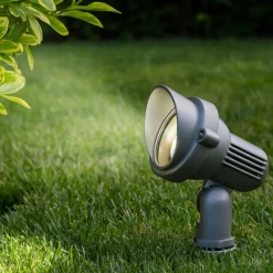 Faretti Da Esterno-Ideal Lux terra pr1 small faretto per esterno con picchetto antracite ip65