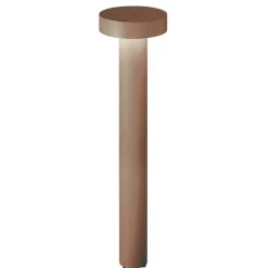 Lampioni Da Giardino-Ideal Lux tesla pt4 h60 lampione marrone per giardino ip44 moderno