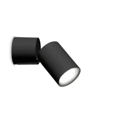 Applique Da Parete-Ideal Lux toby pl1 applique da parete orientabile cilindro nero