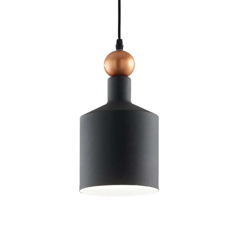 Lampade A Sospensione-Ideal Lux triade-3 sp1 lampada a sospensione antracite per tavolo