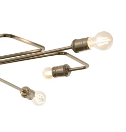 Plafoniere Moderne-Ideal Lux triumph sp8 plafoniera ottone invecchiato vintage