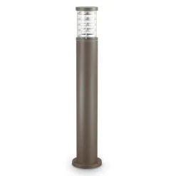 Lampioni Da Giardino-Ideal Lux tronco pt1 h80 coffee lampione da esterno marrone ip65 per giardino