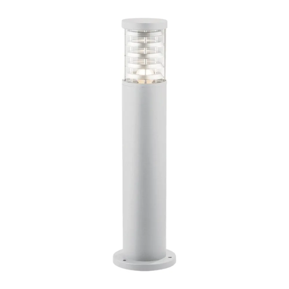 Lampioni Da Giardino-Ideal Lux tronco pt1 h60 lampioncino da giardino tubolare bianco