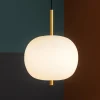 Lampade A Sospensione-Ideal Lux umile-1 sp1 lampada a sospensione vetro bianco led 3000k