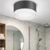 Plafoniere Bagno-Ideal Lux urano pl1 small plafoniera da bagno antracite rotonda ip44