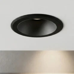 Faretti Da Incasso-Ideal Lux virus faretto led incasso a soffitto 3w 3000k nero tondo