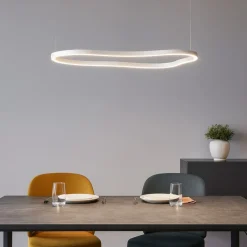 Lampadari Moderni-Ideal Lux waves-3 sp lampadario moderno bianco led 155cm