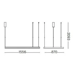 Lampadari Moderni-Ideal Lux waves-3 sp lampadario moderno bianco led 155cm