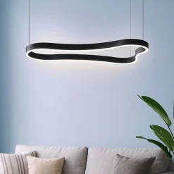 Lampadari Moderni-Ideal Lux waves-1 sp lampadario moderno nero led