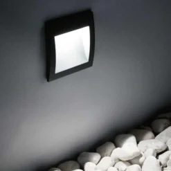 Segnapasso Led-Ideal Lux wire segnapasso antracite da esterni incasso parete led 1,5w 3000k ip65