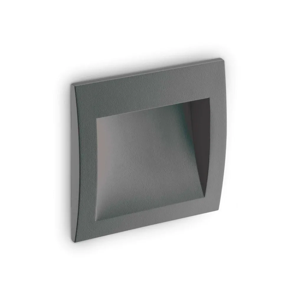 Segnapasso Led-Ideal Lux wire segnapasso per esterno antracite incasso parete led 4w 3000k ip65