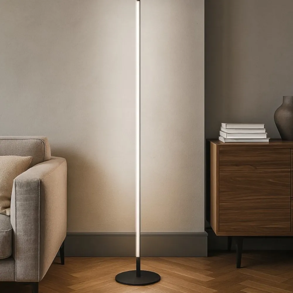 Lampade Da Terra-Ideal Lux yoko lampada da terra design moderna led 3000k nera