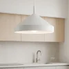 Lampadari Cucina-Ideal Lux yurta sp1 d30 lampadario bianco per cucina design cono 30cm