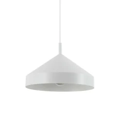 Lampadari Cucina-Ideal Lux yurta sp1 d30 lampadario bianco per cucina design cono 30cm