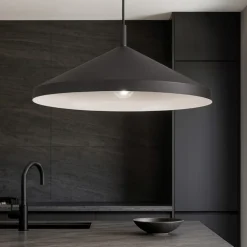 Lampadari Cucina-Ideal Lux yurta sp1 d 50 lampadario cono nero per cucina